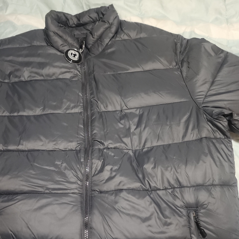 Swiss Tech Men's Charcoal Puffer Jacket
